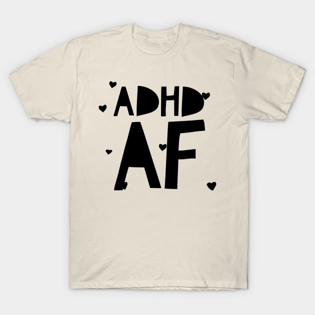 adhd hearts design T-Shirt by DustedDesigns